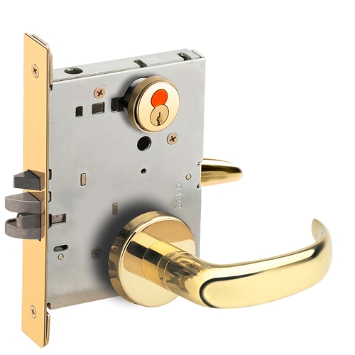 Mortise Lock Bright Brass