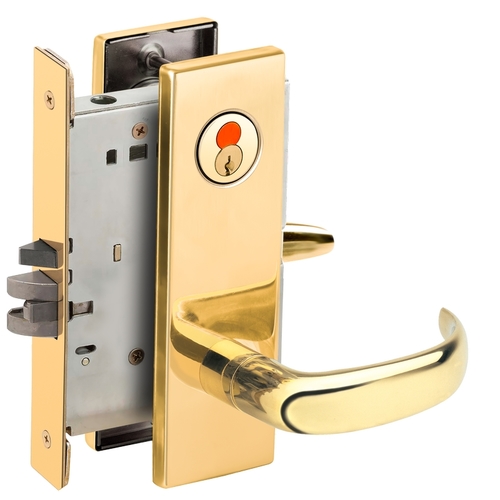 Mortise Lock Bright Brass