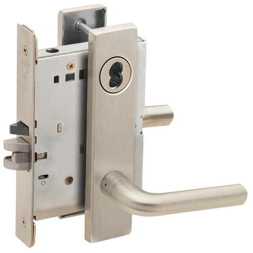 Lock Mortise Lock Satin Nickel Plated Clear Coated