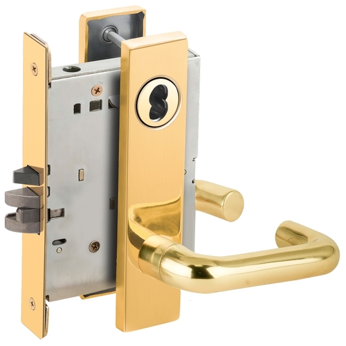 Lock Mortise Lock Bright Brass