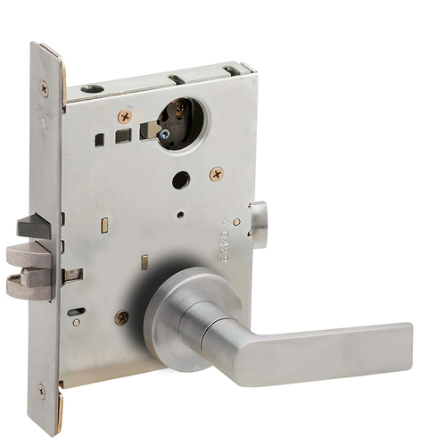 Mortise Lock Satin Chrome Antimicrobial Coated