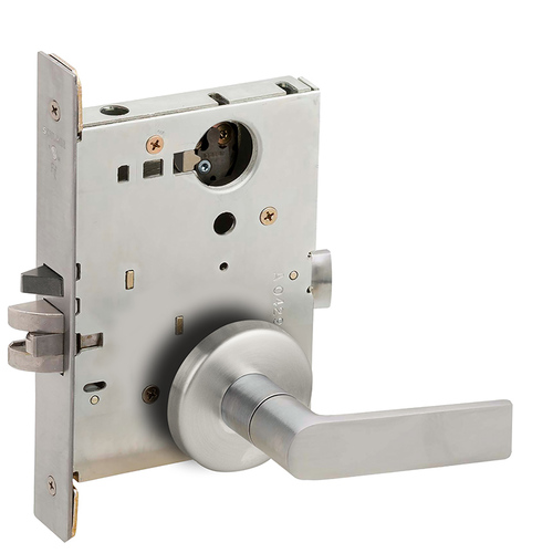 Mortise Lock Satin Chrome Antimicrobial Coated