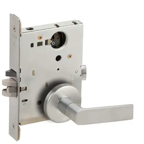 Mortise Lock Satin Stainless Steel Antimicrobial Coated