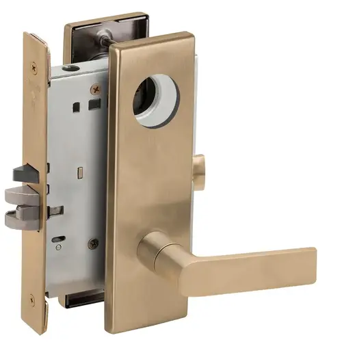 Mortise Lock Satin Brass Blackened Satin Relieved Clear Coated