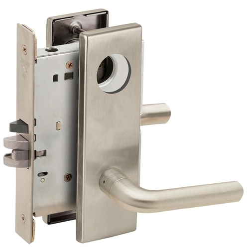 Lock Mortise Lock Satin Nickel Plated Clear Coated