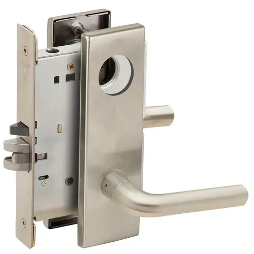 Lock Mortise Lock Satin Nickel Plated Clear Coated