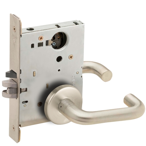 Mortise Lock Satin Nickel Plated Clear Coated