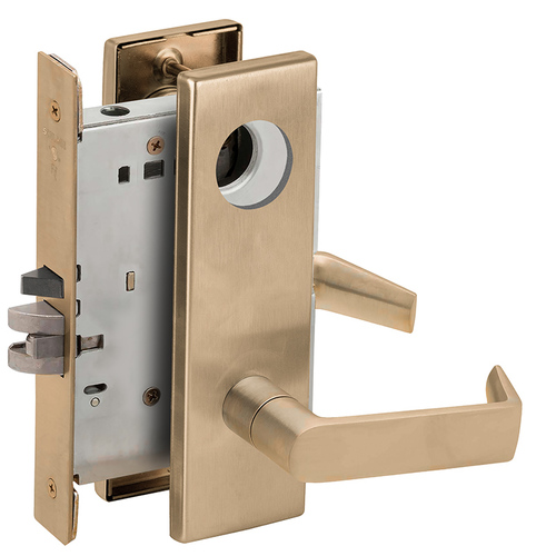 Mortise Lock Satin Brass Blackened Satin Relieved Clear Coated