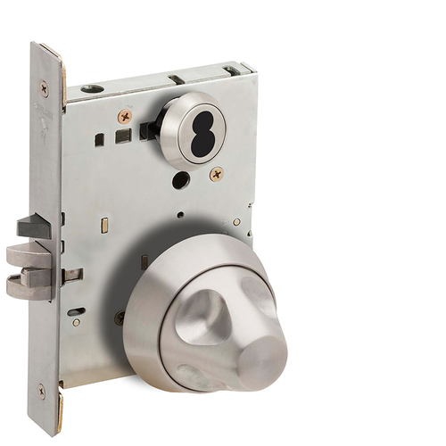 Mortise Lock Satin Stainless Steel Antimicrobial Coated