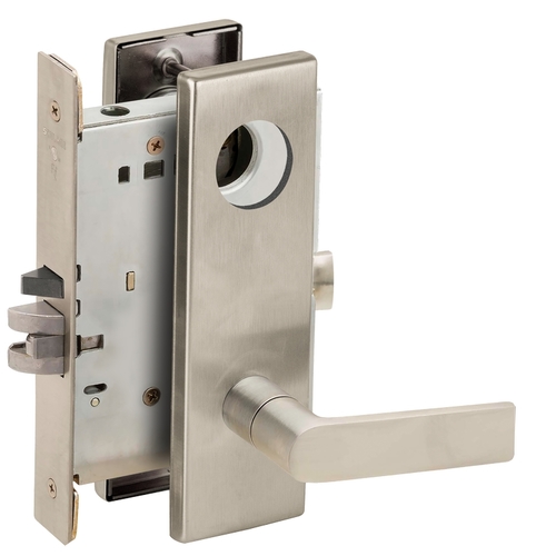 Lock Mortise Lock Satin Nickel Plated Clear Coated