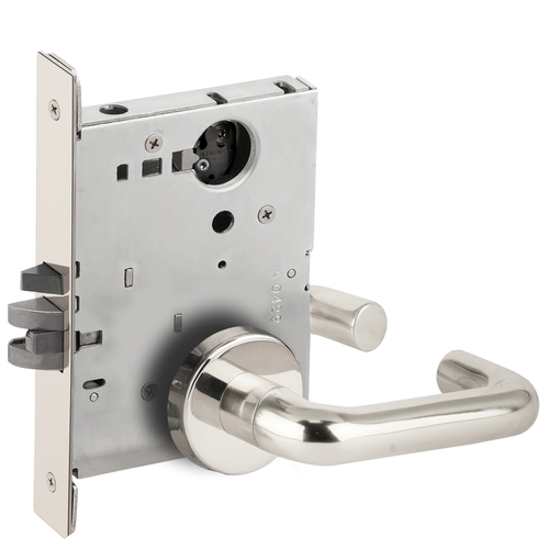 Institution Mortise Lock Less Cylinder with 03 Lever and B Rose Bright Chrome Finish