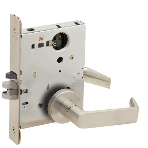 Mortise Lock Satin Nickel Plated Clear Coated