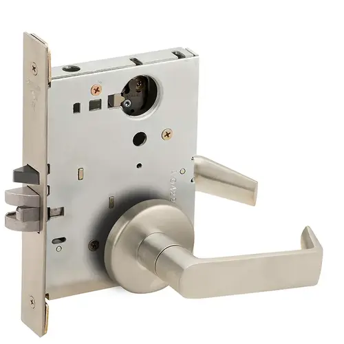 Mortise Lock Satin Nickel Plated Clear Coated