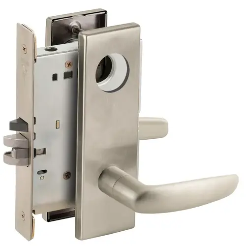 Mortise Lock Satin Nickel Plated Clear Coated