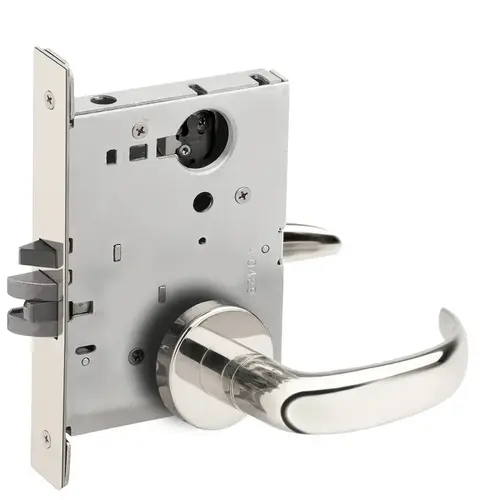 Institution Mortise Lock Less Cylinder with 17 Lever and A Rose Bright Chrome Finish