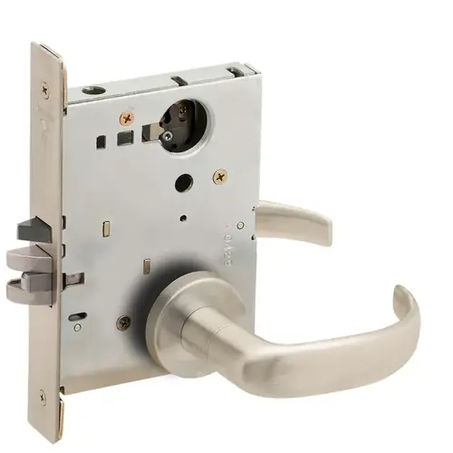 Mortise Lock Satin Nickel Plated Clear Coated