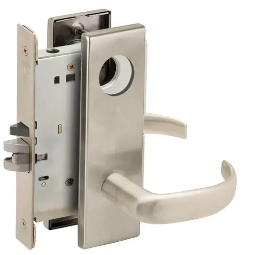 Mortise Lock Satin Nickel Plated Clear Coated