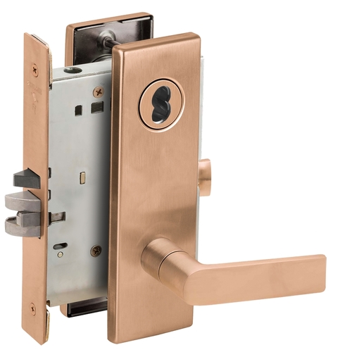 Mortise Lock Satin Bronze Clear Coated