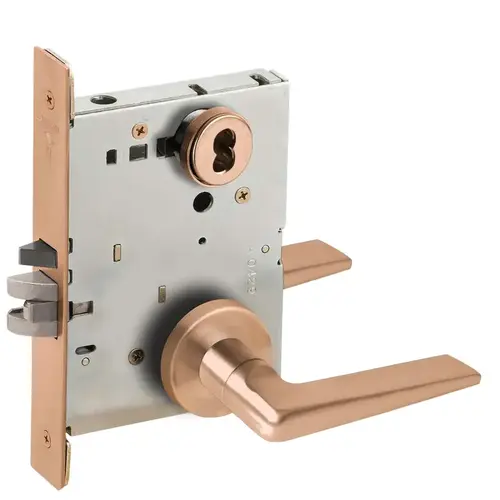 Lock Mortise Lock Satin Bronze Clear Coated