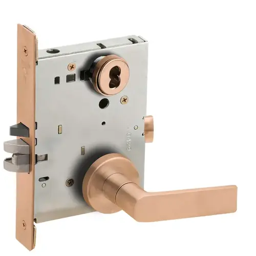 Mortise Lock Satin Bronze Clear Coated