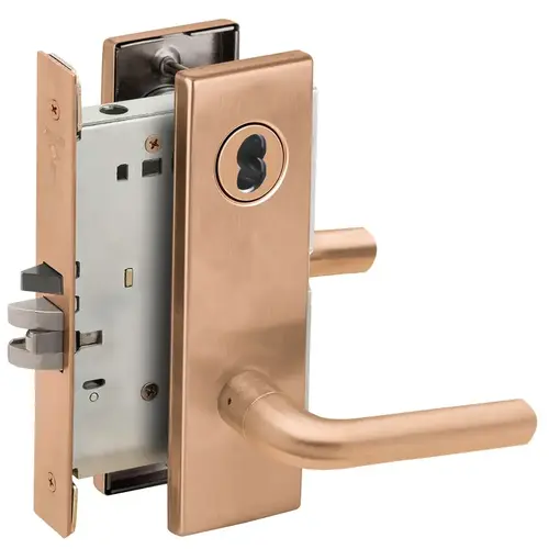 Mortise Lock Satin Bronze Clear Coated