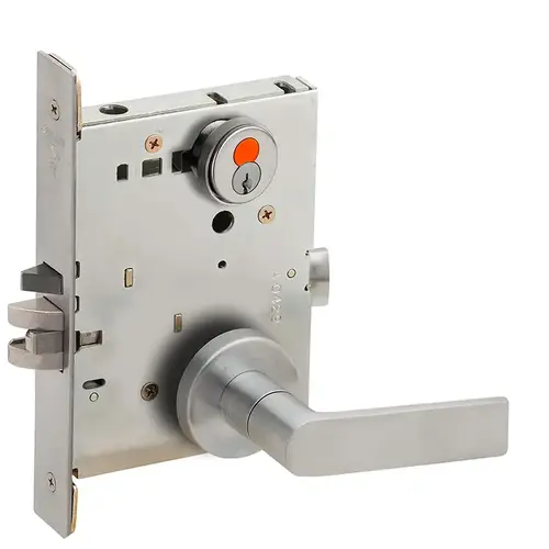 Mortise Lock Satin Stainless Steel Antimicrobial Coated