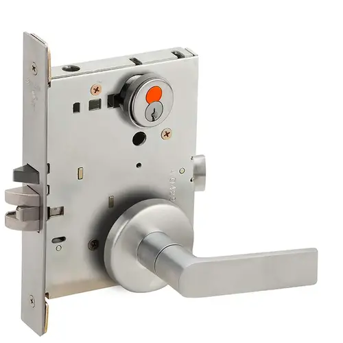 Mortise Lock Satin Chrome Antimicrobial Coated