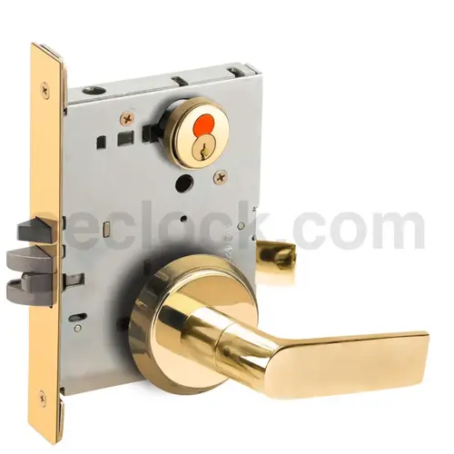 Mortise Lock Bright Brass