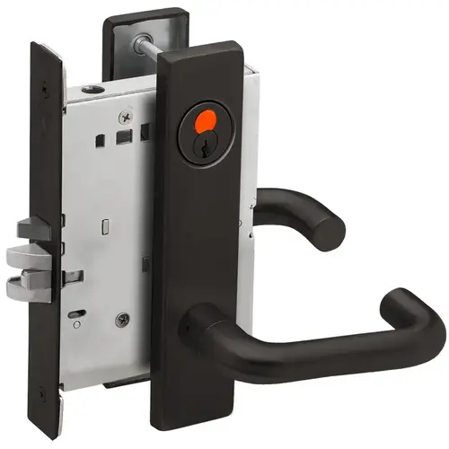 Mortise Lock Flat Black Coated