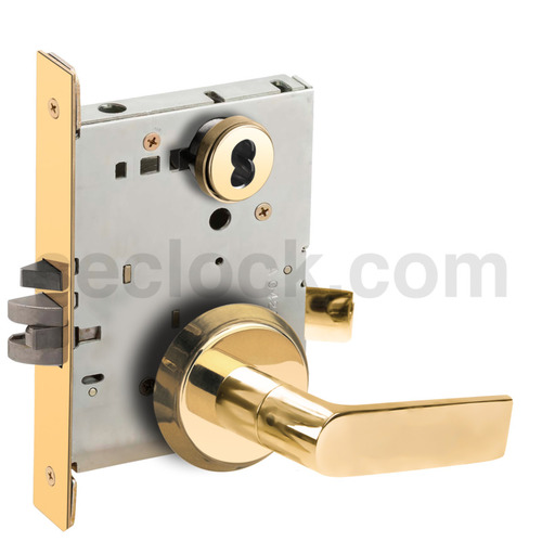 Mortise Lock Bright Brass