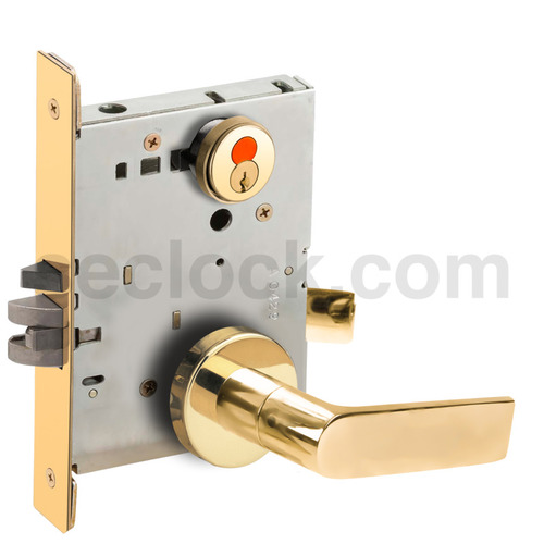 Mortise Lock Bright Brass