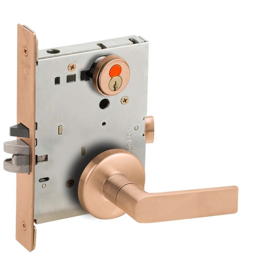 Mortise Lock Satin Bronze Clear Coated