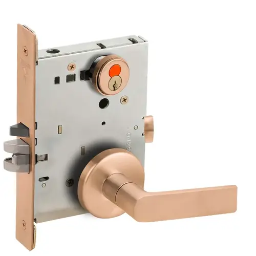 Mortise Lock Satin Bronze Clear Coated