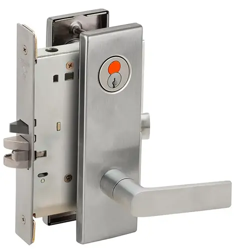 Mortise Lock Satin Chrome Antimicrobial Coated