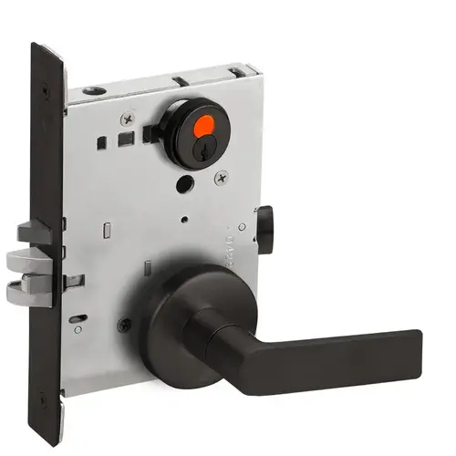 Mortise Lock Flat Black Coated