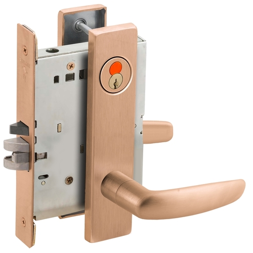 Mortise Lock Satin Bronze Clear Coated