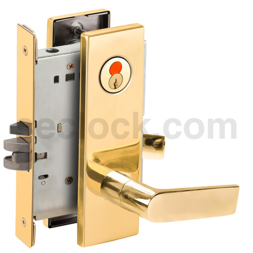 Mortise Lock Bright Brass