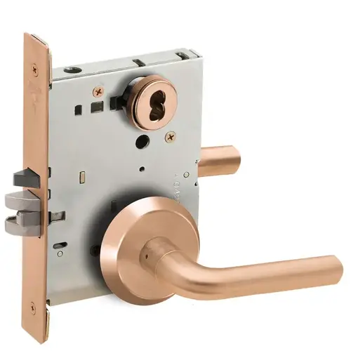 Mortise Lock Satin Bronze Clear Coated