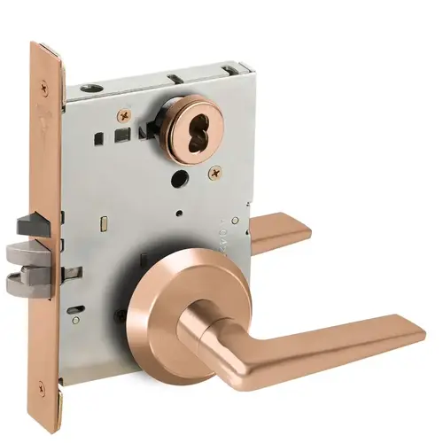 Mortise Lock Satin Bronze Clear Coated