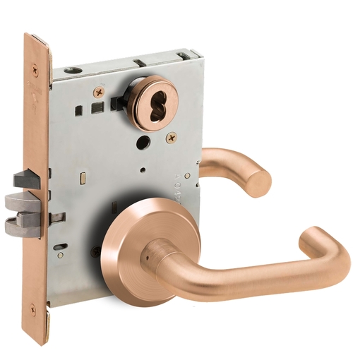 Mortise Lock Satin Bronze Clear Coated