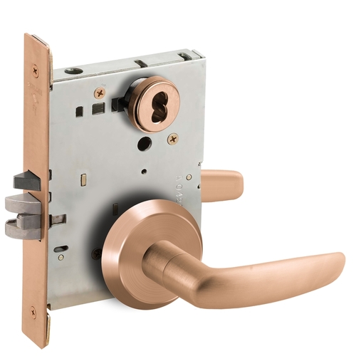 Mortise Lock Satin Bronze Clear Coated