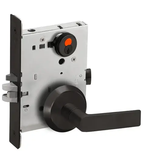 Mortise Lock Flat Black Coated