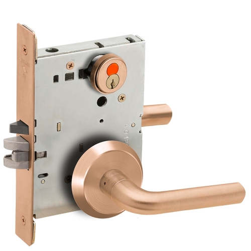 Mortise Lock Satin Bronze Clear Coated