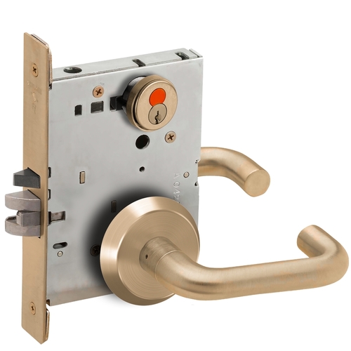 Mortise Lock Satin Brass Blackened Satin Relieved Clear Coated