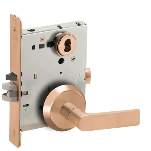 Mortise Lock Satin Bronze Clear Coated