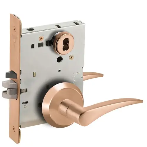 Mortise Lock Satin Bronze Clear Coated