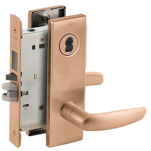 Lock Mortise Lock Satin Bronze Clear Coated