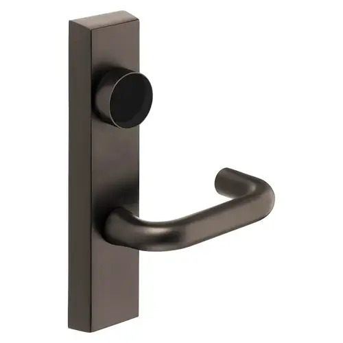 Grade 1 Exit Device Trim, Classroom Function, Freewheeling Trim, Key Outside Unlocks/Locks Trim, For Surface Vertical Rod and Mortise (8700, 8900 Series) Devices, Less Cylinder, J Lever, LHR, Oxidized Satin Bronze Relieved Clear Coated Oxidized Satin Bronze Relieved Clear Coated