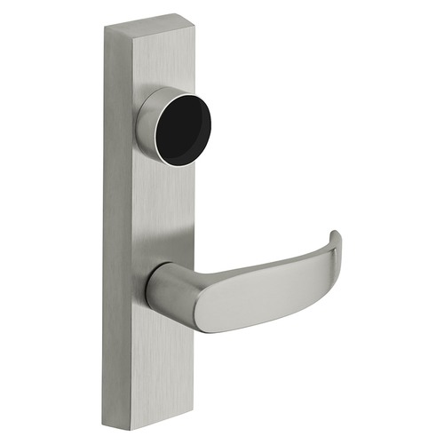 Grade 1 Electrified Exit Device Trim, Fail Safe, Power Off, Unlocks Lever, Key Retracts Latch, For Surface Vertical Rod and Mortise (8700, 8900 Series) Devices, Less Cylinder, P Lever, 12V, RHR, Satin Chrome Satin Chrome