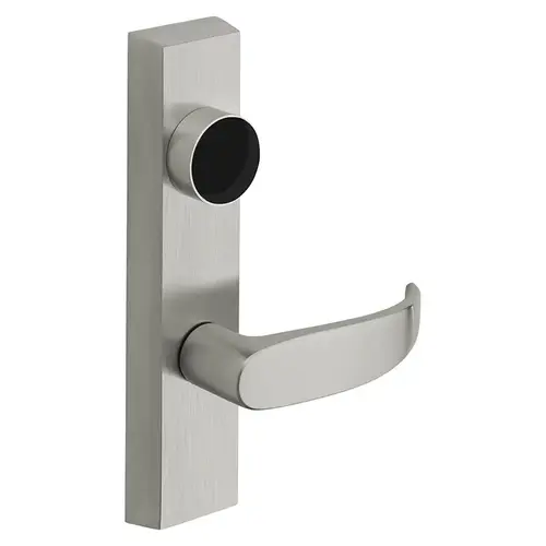 Grade 1 Exit Device Trim, Classroom Function, Freewheeling Trim, Key Outside Unlocks/Locks Trim, For Surface Vertical Rod and Mortise (8700, 8900 Series) Devices, Less Cylinder, P Lever, RHR, Satin Chrome Satin Chrome